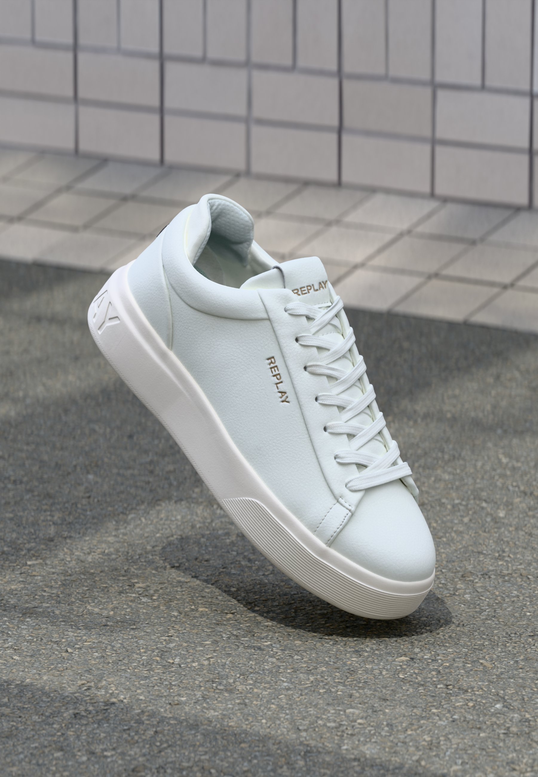 Replay NOTTING DOUBLE - Baskets - blanches