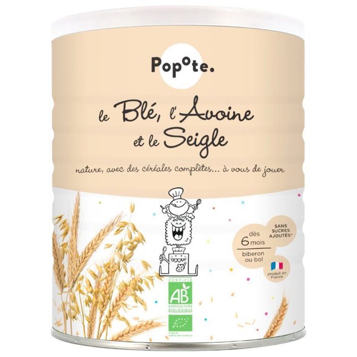 Popote Le Blé L'Avoine et Le Seigle Les Céréales Dès 6 Mois Bio 220 g