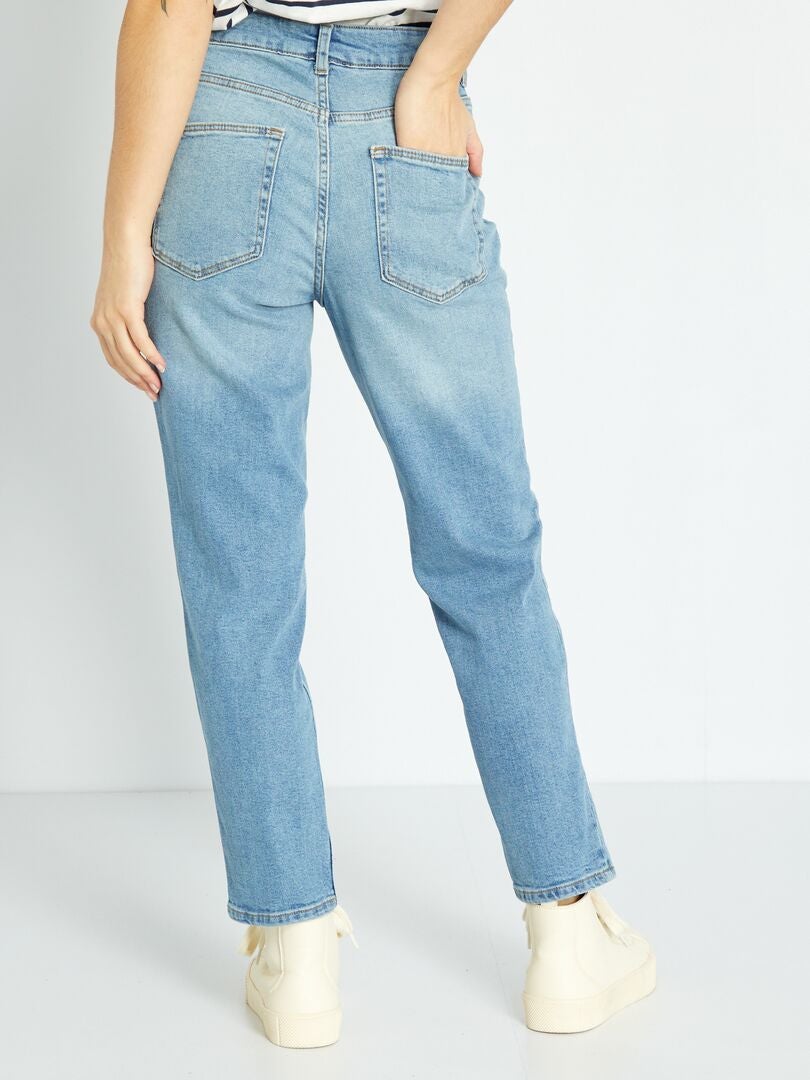 Calça jeans mom de cintura muito alta - tamanho 30 - azul