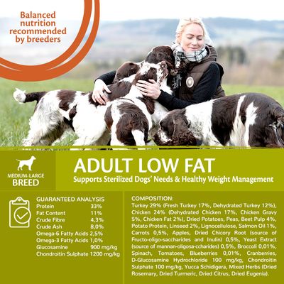 Wellness Core Medium & Large Adult Lavfett Tørrfôr til Hunder