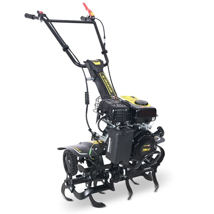 Motocultor de gasolina de eje horizontal de 79 cc - 6 púas - 60 cm de ancho de trabajo