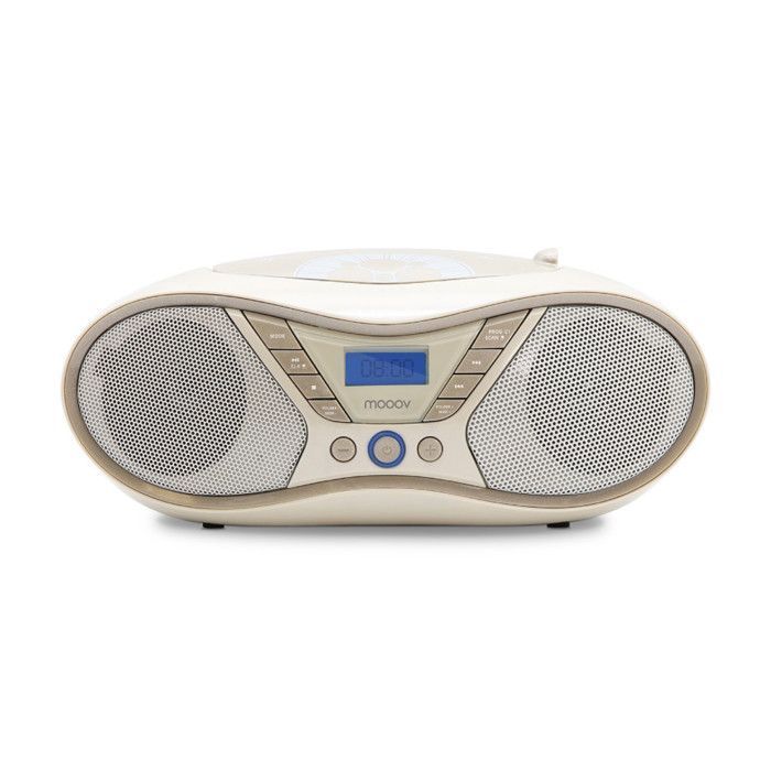 Draagbare cd-speler - MOOOV - Zachtgrijs - 6W stereogeluid - USB-poort - FM-radio