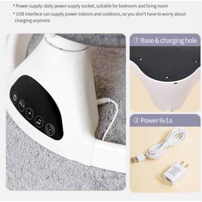 DRIPEX Balancelle bébé -Transat électrique avec télécommande,5 amplitudes de balançoire + musique Bluetooth (rose)