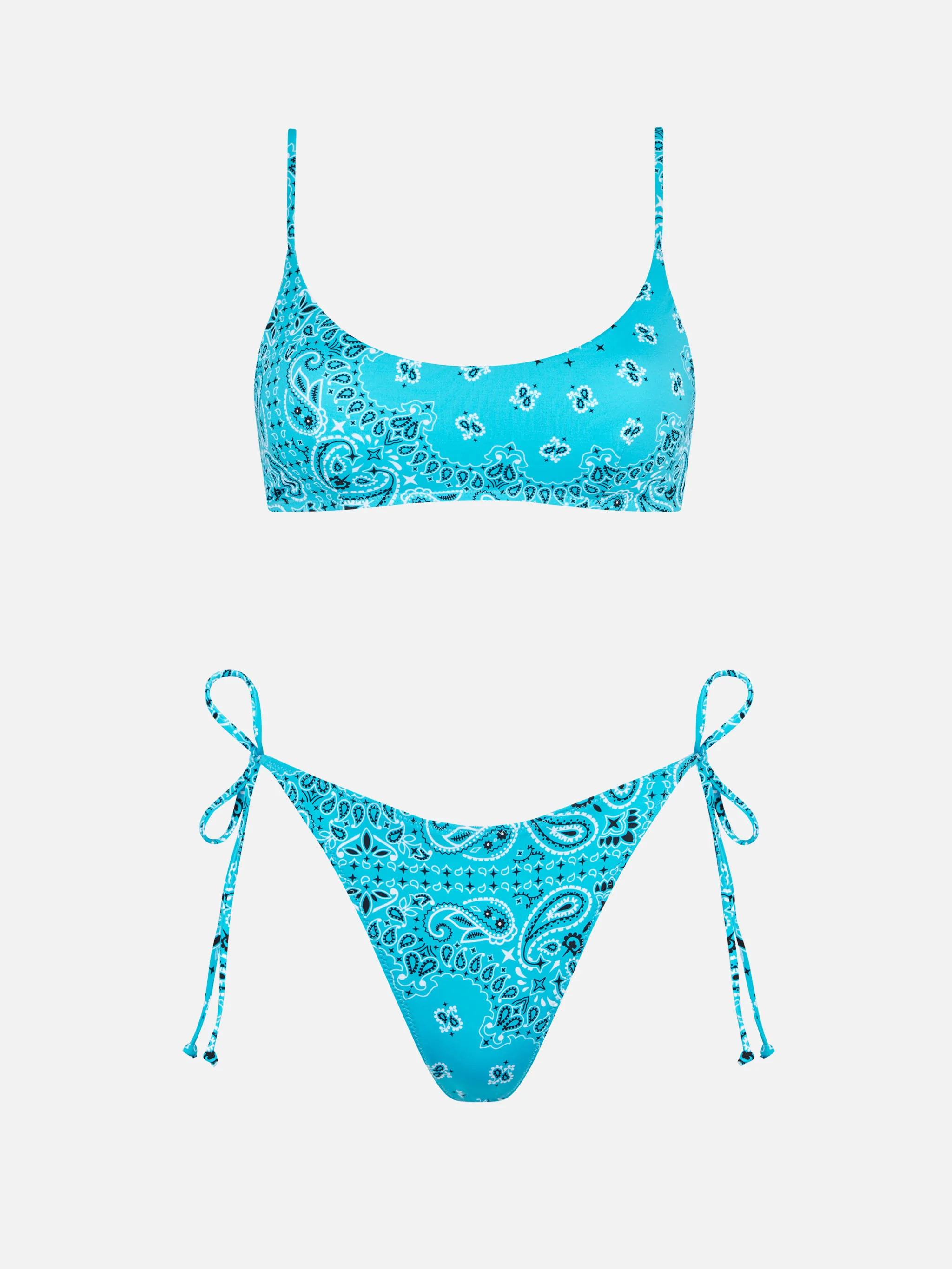 Bralette bikini voor dames met bandana-print