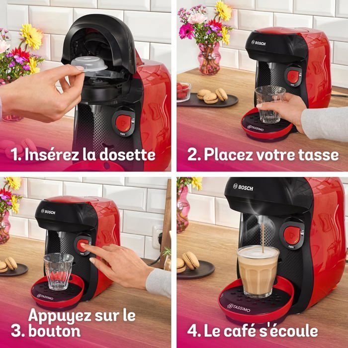 Tassimo Happy Friendly Multi-Beverage Coffee Machine, Tas103E, Over 70 Hot Drinks, Onetouch, Pod Coffee Maker [YC20]