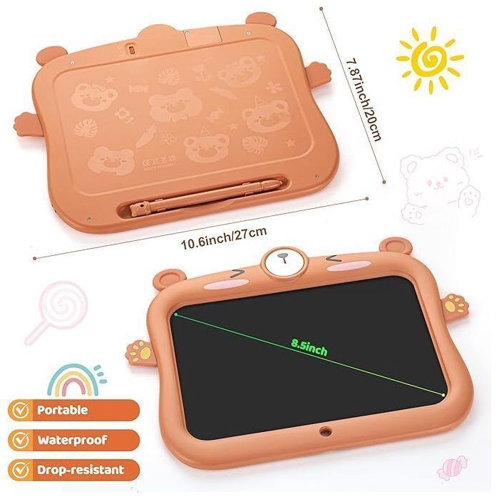 Tablette D'écriture LCD -Tablette De Dessin Colorée De 8,5 Pouces- Jouets Éducatifs-Réutilisable - Pour Enfants 3-11 Ans
