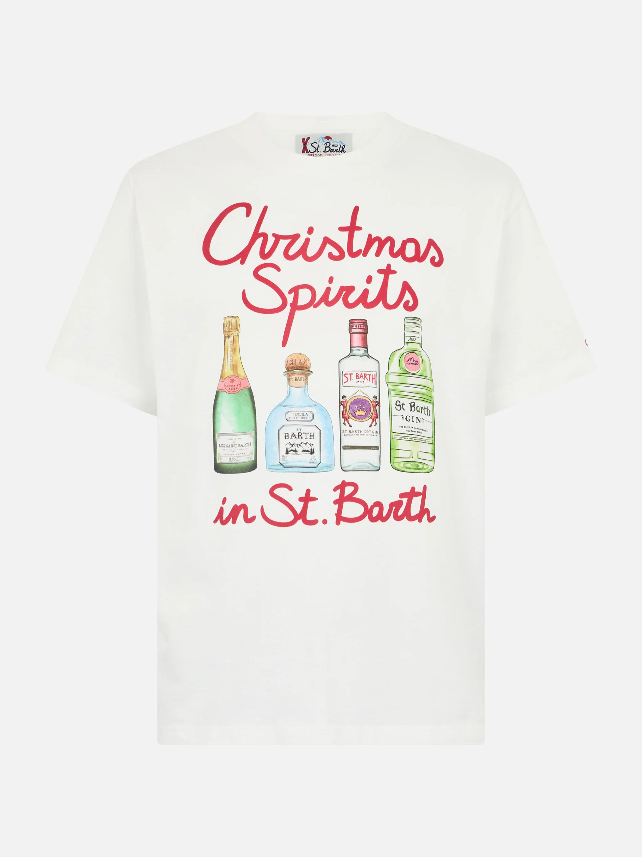 Arnott's heren T-shirt van zwaar katoen met kerstversiering