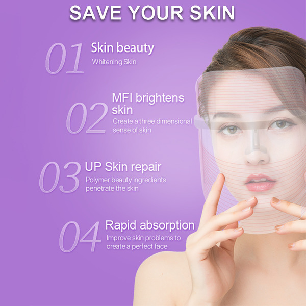 Ασύρματη μάσκα LED 3 χρωμάτων Eclat Skin London