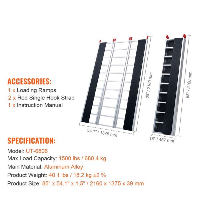 Rampas plegables extragrandes - DUOKU - 85