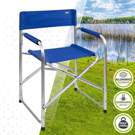 Silla Director Plegable Camping Azul Aktive