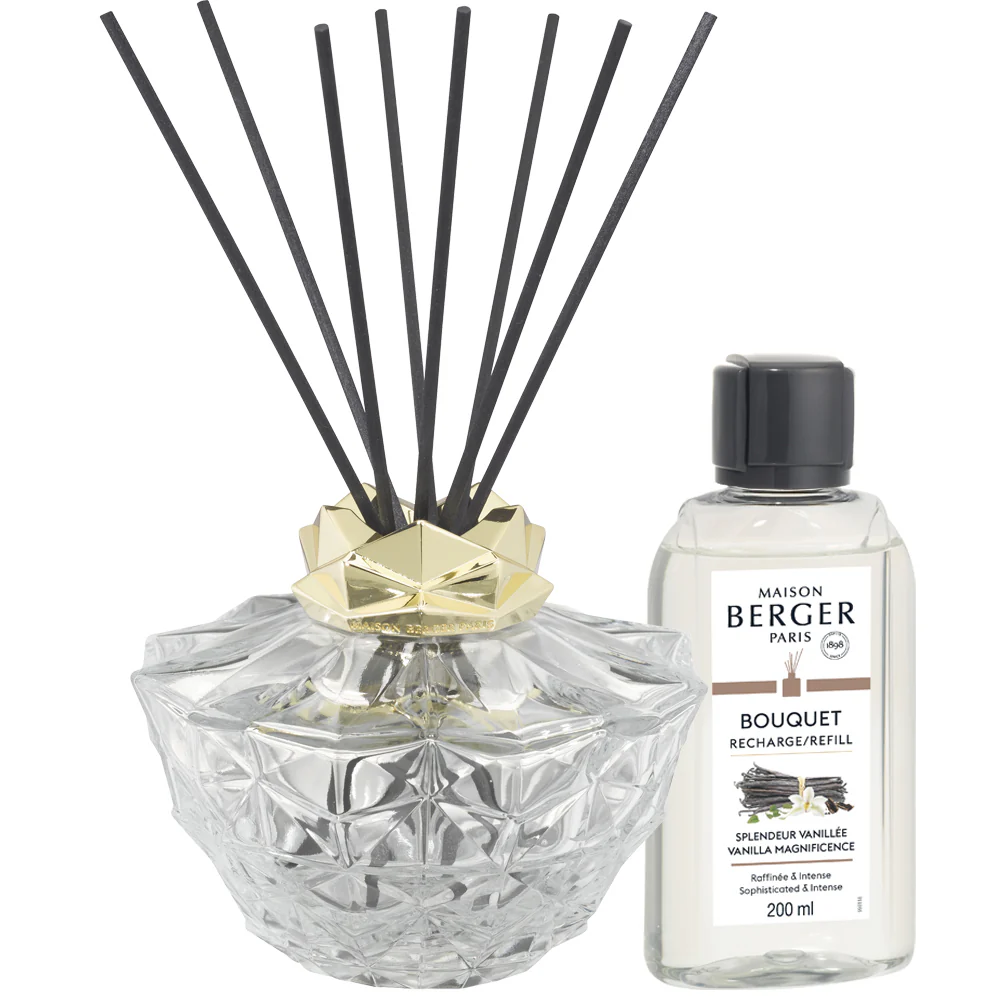 Bouquet Parfumé Cofanetto Bouquet KALI Trasparente - Splendeur Vanillée - Diffusore di Profumo