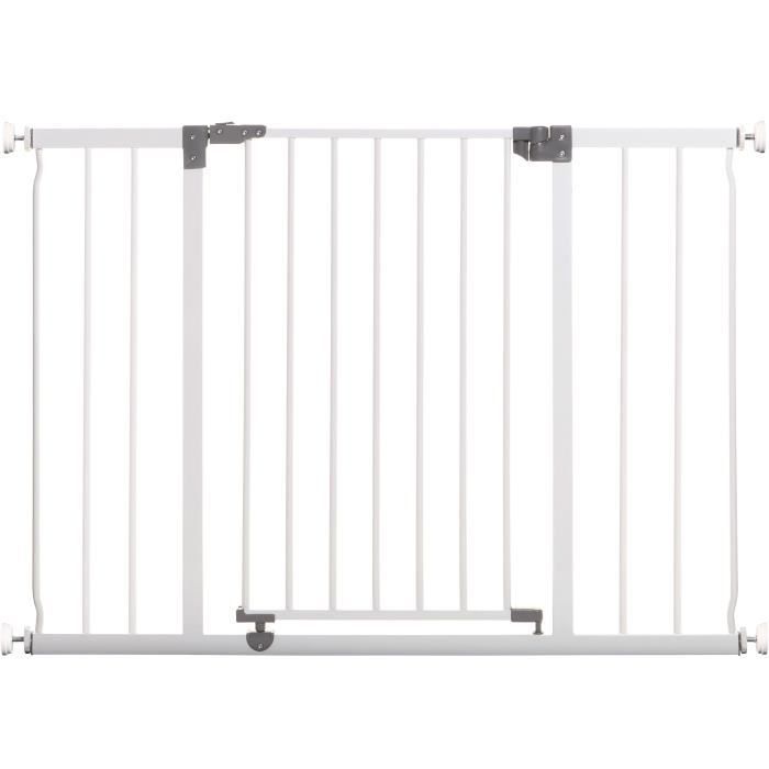 DREAMBABY Barrière de sécurité Extra large LIBERTY - Par pression - L 99/105,5 x H 75 cm - Blanche