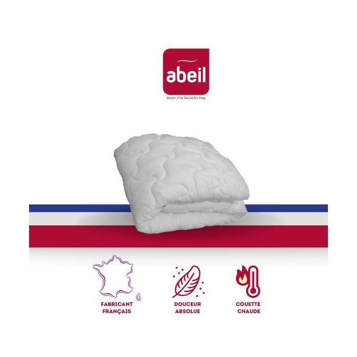 Piumino caldo ABEIL, morbidezza assoluta, 200x200 cm, bianco