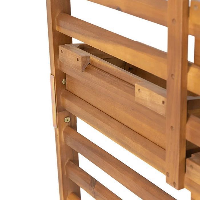 Verhoogd tuinbed met 3 niveaus - Divit PB3 - Bruin hout - 100x43x153 cm - Verhoogde moestuin