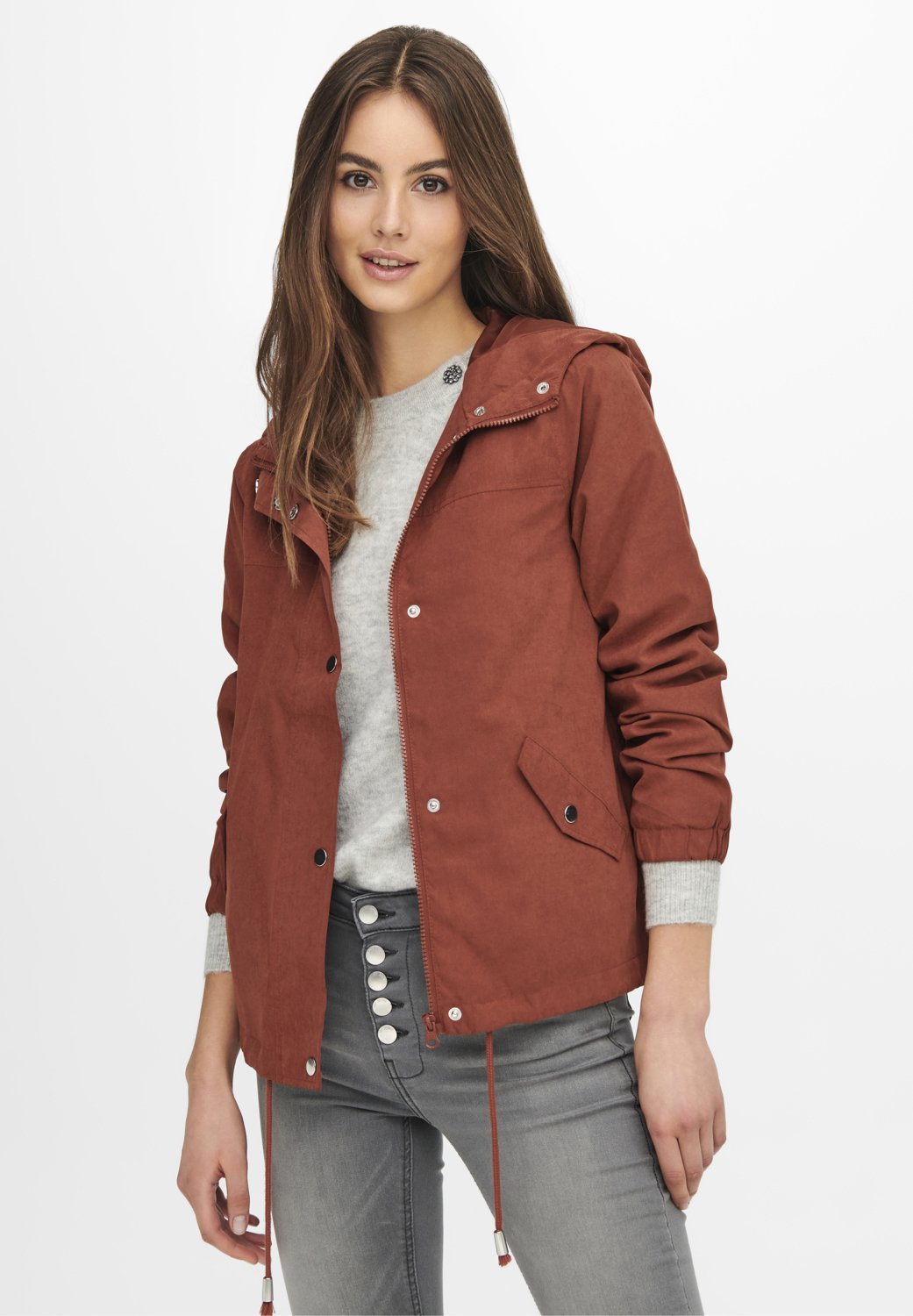 JDY JDYNEWHAZEL SHINE JACKET - Zomerjas - metallic rood