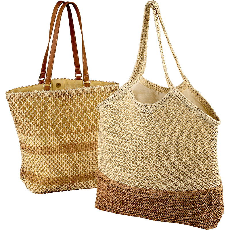 Bolso de hombro trenzado con forro