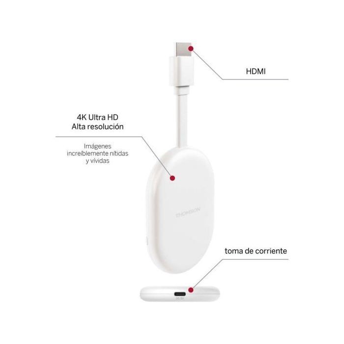 Thomson Go Cast 150 Google TV 4K UHD WiFi HDMI Bediening Voz