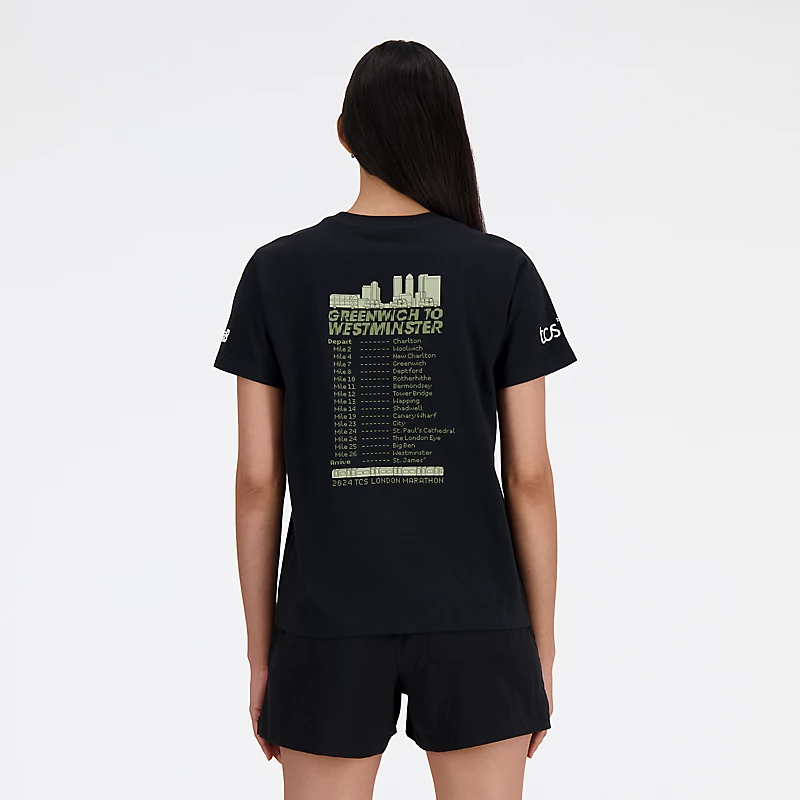 Γυναικείο T-Shirt με Γραφικά London Edition – ΜΑΥΡΟ