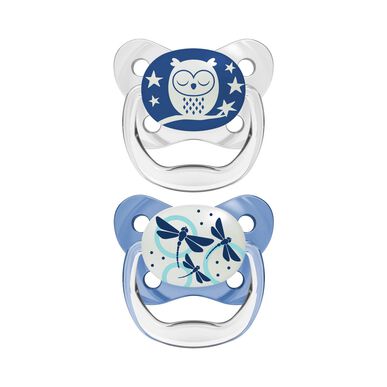 Dr. Brown's silikoniniai naktiniai čiulptukai 0-6M Prevent Blue 2 vnt. 2 vnt.