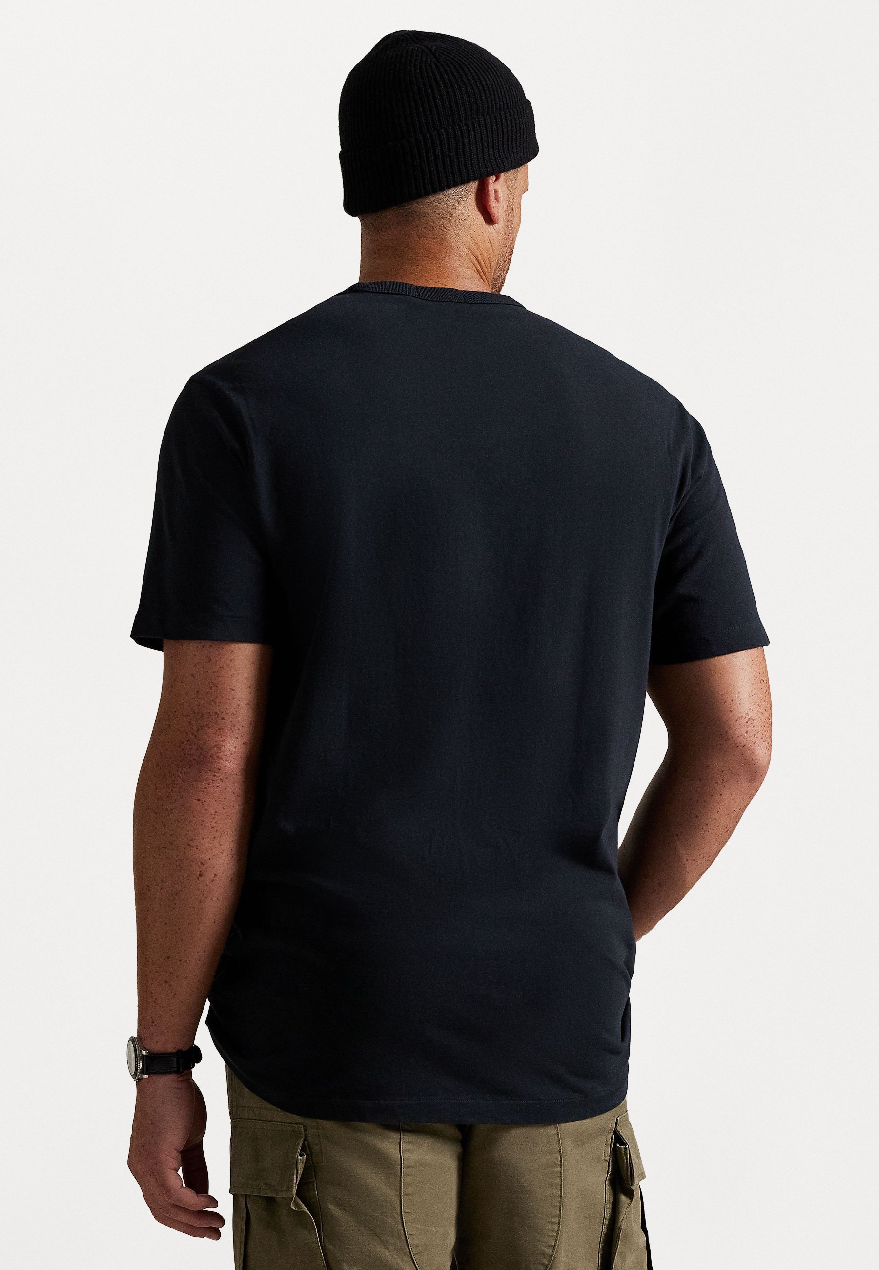 T-shirt girocollo Polo Ralph Lauren Big & Tall in jersey - T-shirt basic - polo nera