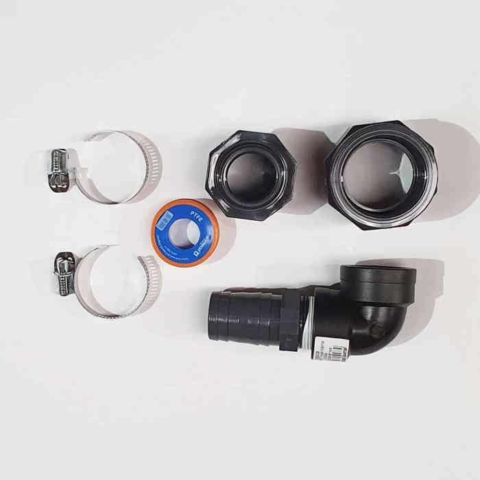 Sistema de recuperación de agua para tanques flexibles AQUALUX - Kit completo de distribución por gravedad para tanques flexibles AQUALUX