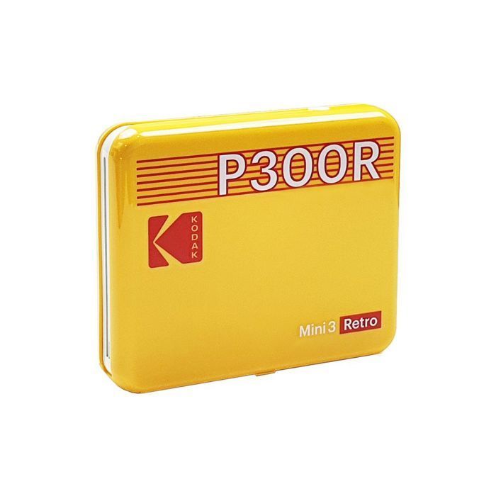 KODAK Mini Retro 2 P300 - Mini Bluetooth Printer - 7.6x7.6 cm Square Photo - 8 Included - 4-Pass Thermal Sublimation - Yellow