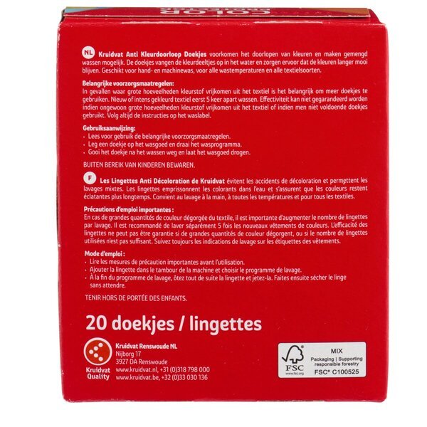 Kruidvat Color Protector maramice protiv razlijevanja boje<br>20 komada