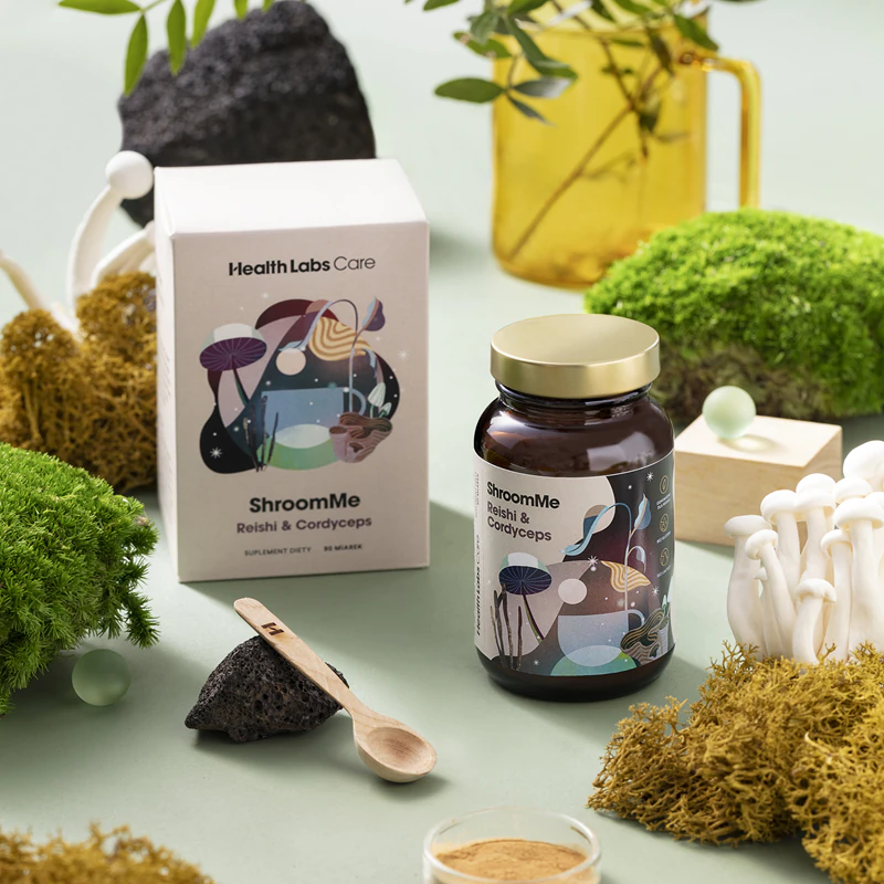 Health Labs Care ShroomMe Reishi & Cordyceps Nahrungsergänzungsmittelpulver zur Unterstützung des Immunsystems