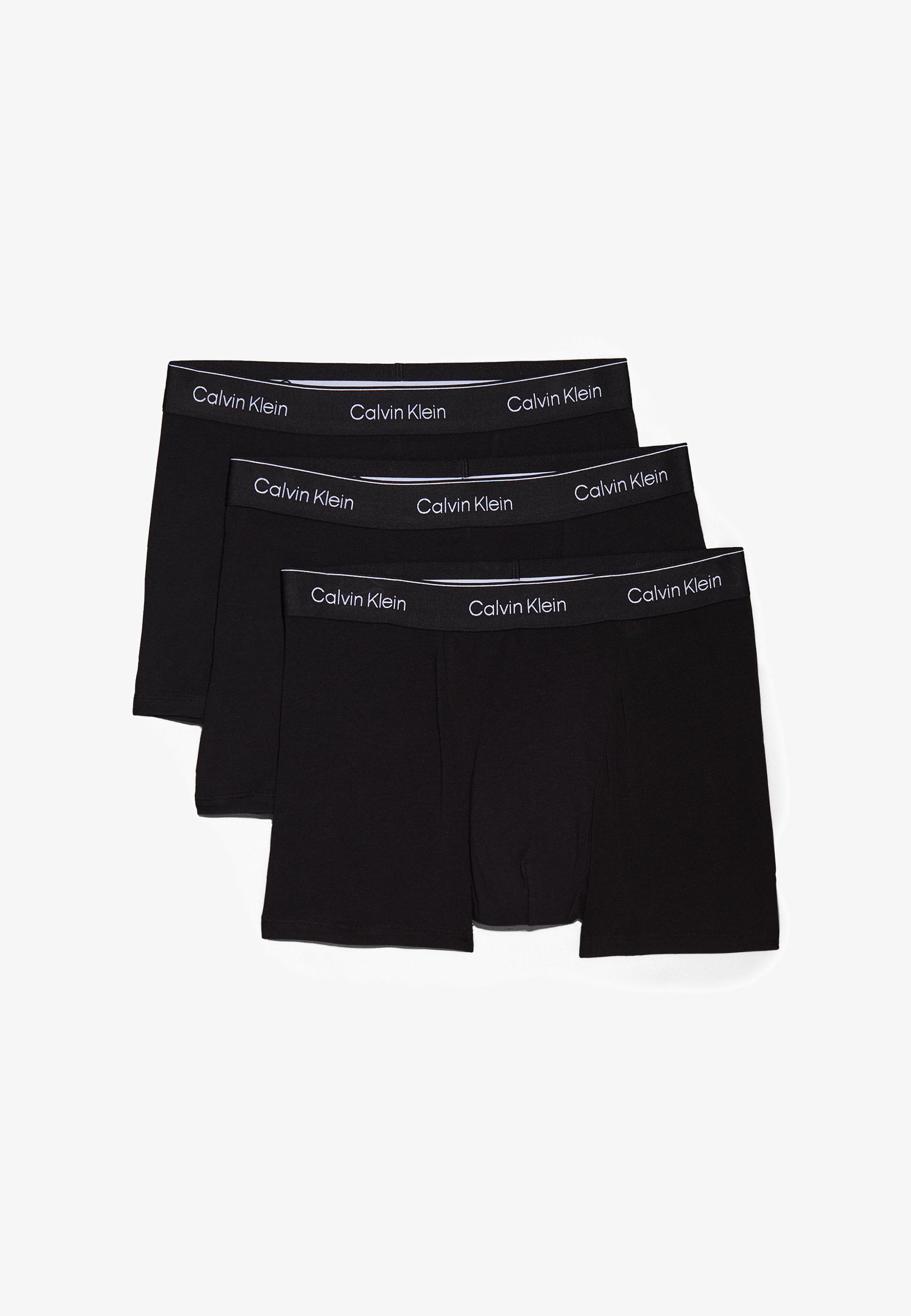 Calvin Klein apakšveļas bikses RELAXED FIT TRUNK 3 PACK ICON COTTON STRETCH - Bikses - melnas