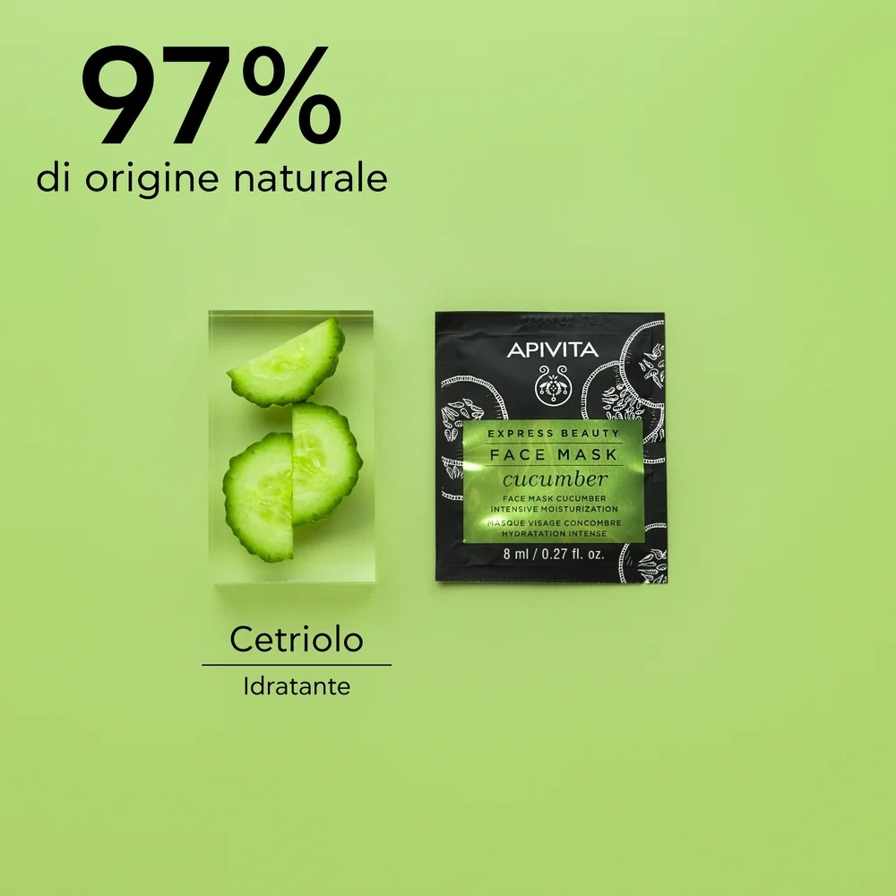 APIVITA Apivita Express Komkommer Hydraterend Gezichtsmasker 2 x 8 ml