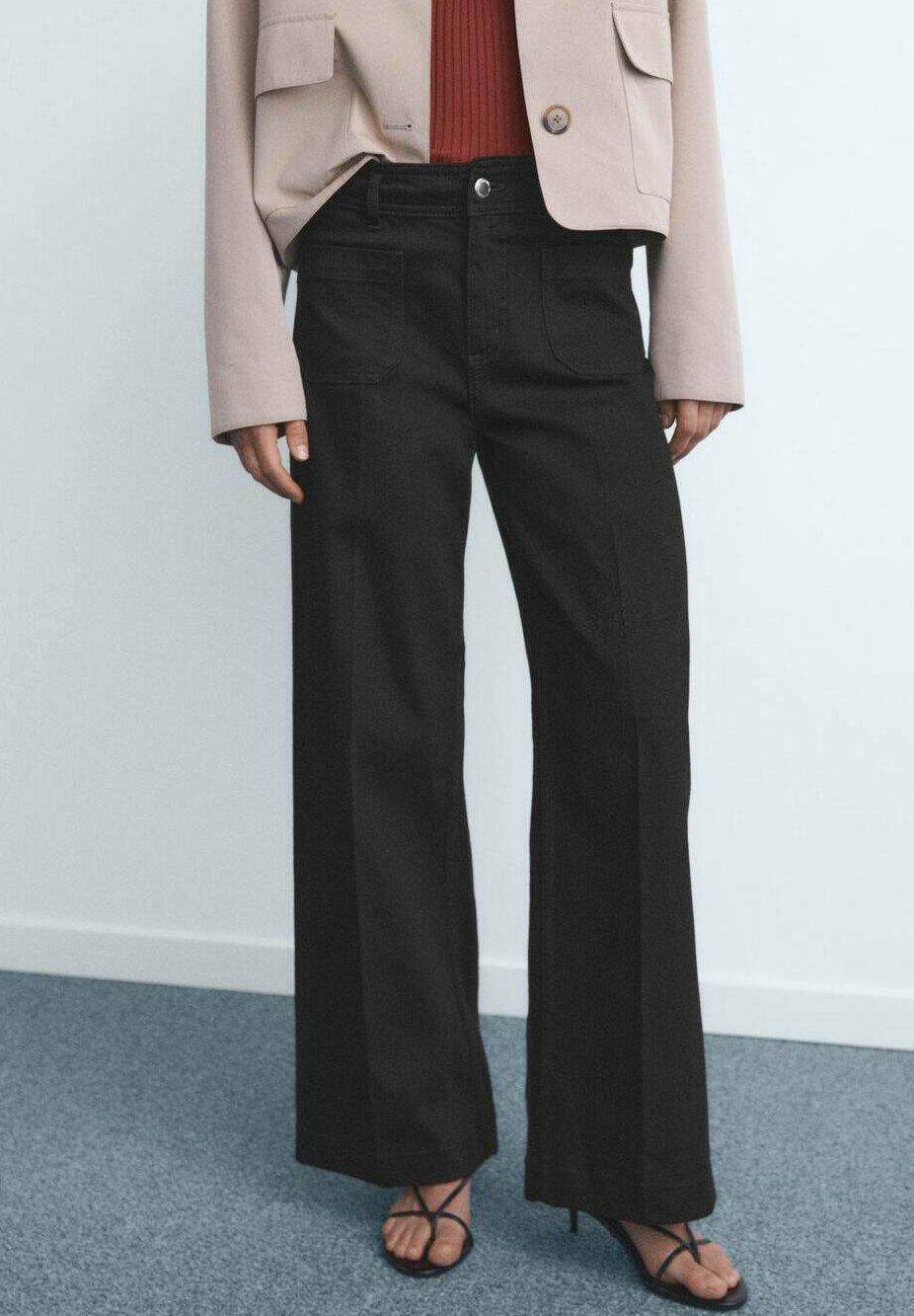 Mango Relaxed fit jeans - zwarte denim