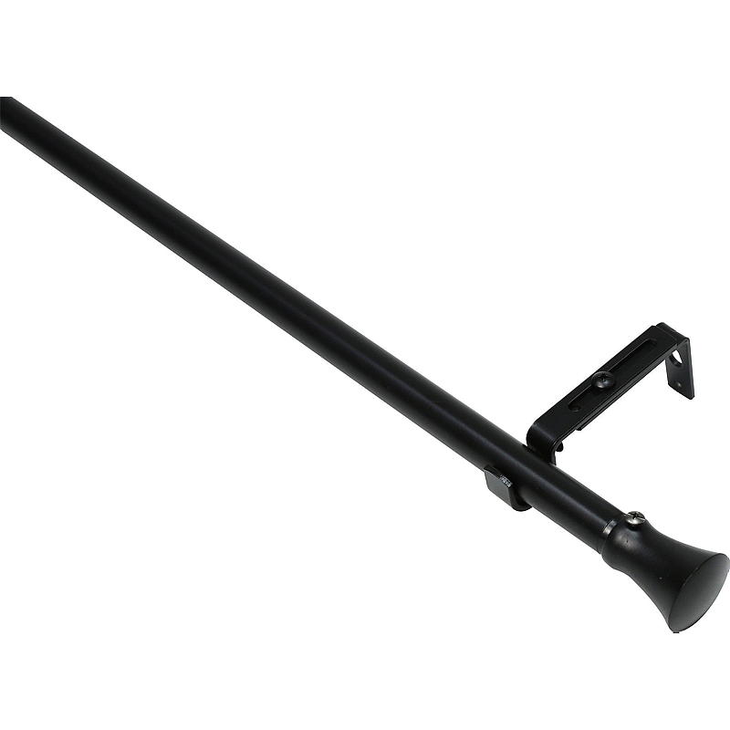 Gardinstång 120-210 cm svart