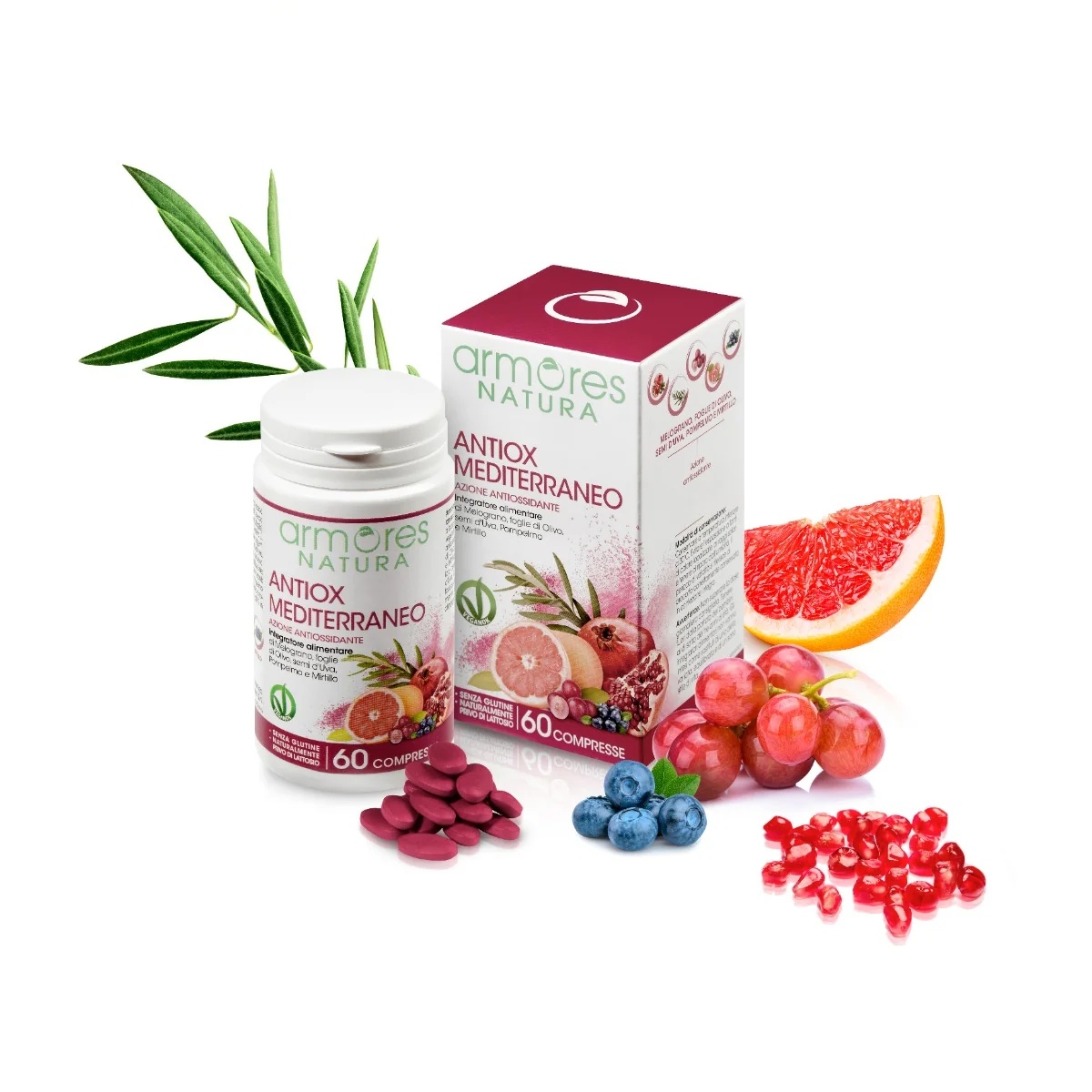 ARMORES Armores Antiox Mediterraneo 60 comprimidos Suplemento antioxidante