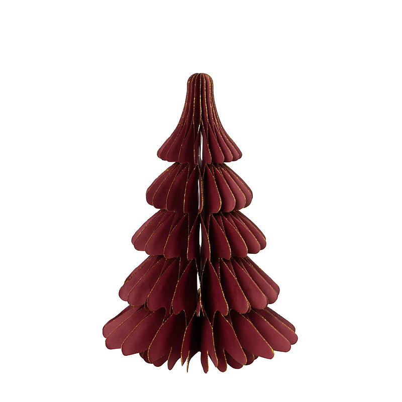Sapin de Noël en papier nid d'abeille 18 x 27 cm
