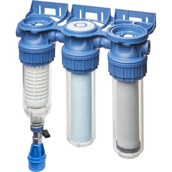 Stazione di filtrazione triplex - BWT - PURESKY 50 µm lavabile in controcorrente + ARCTIC 20 µm + PUREBLOCK 10 µm