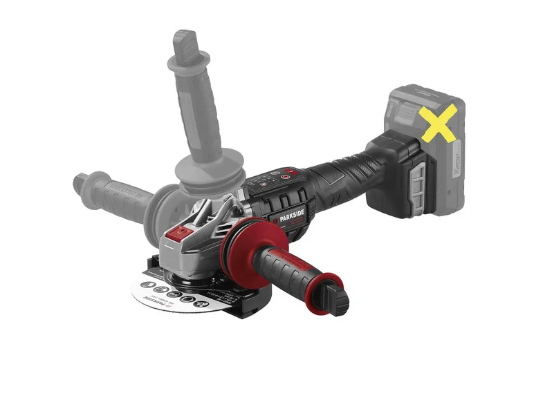 Esmerilhadeira angular sem fio PARKSIDE PERFORMANCE® PWSAP 20-Li E6, 20 V