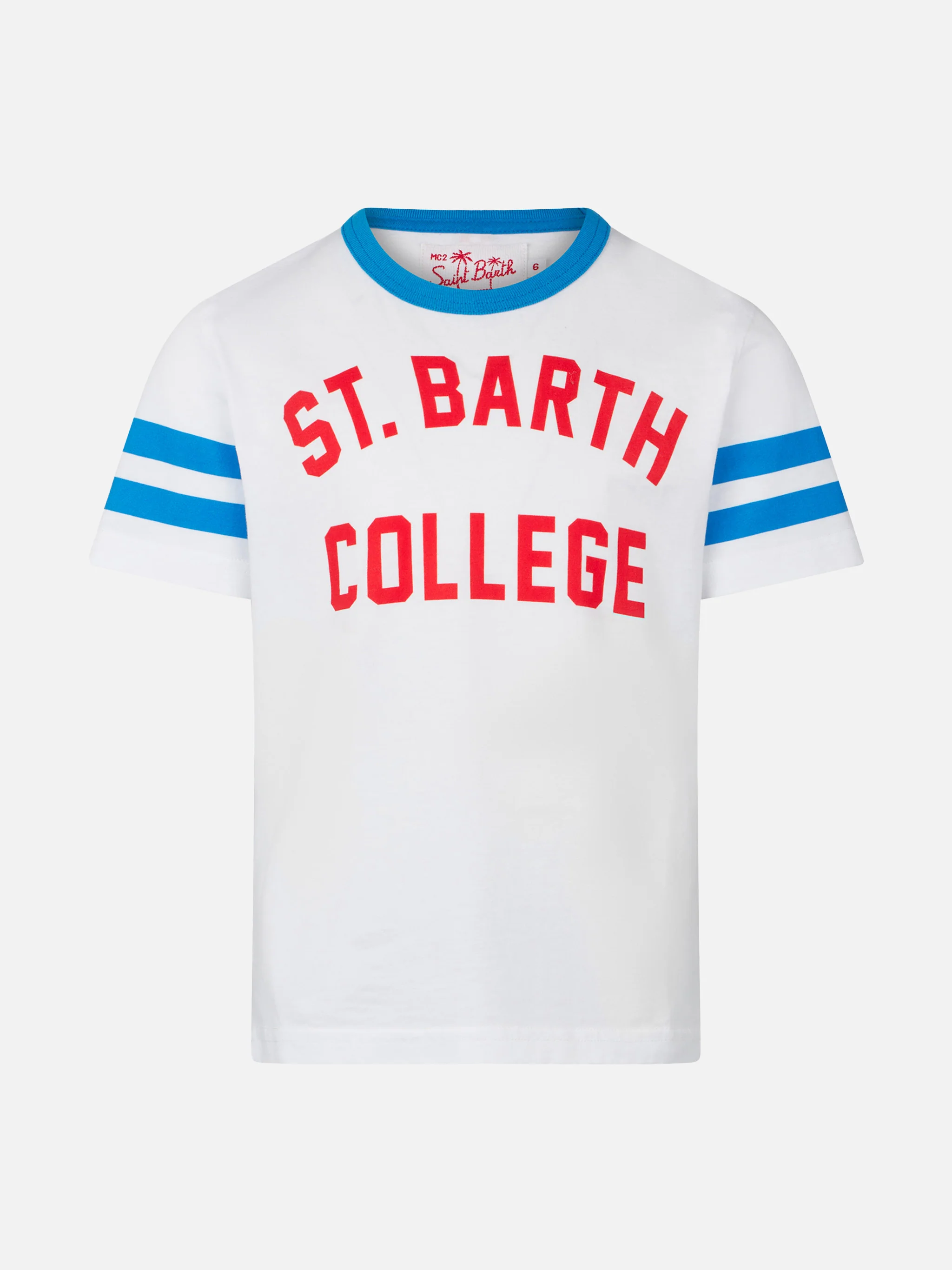 Camiseta infantil de algodão do St. Barth College