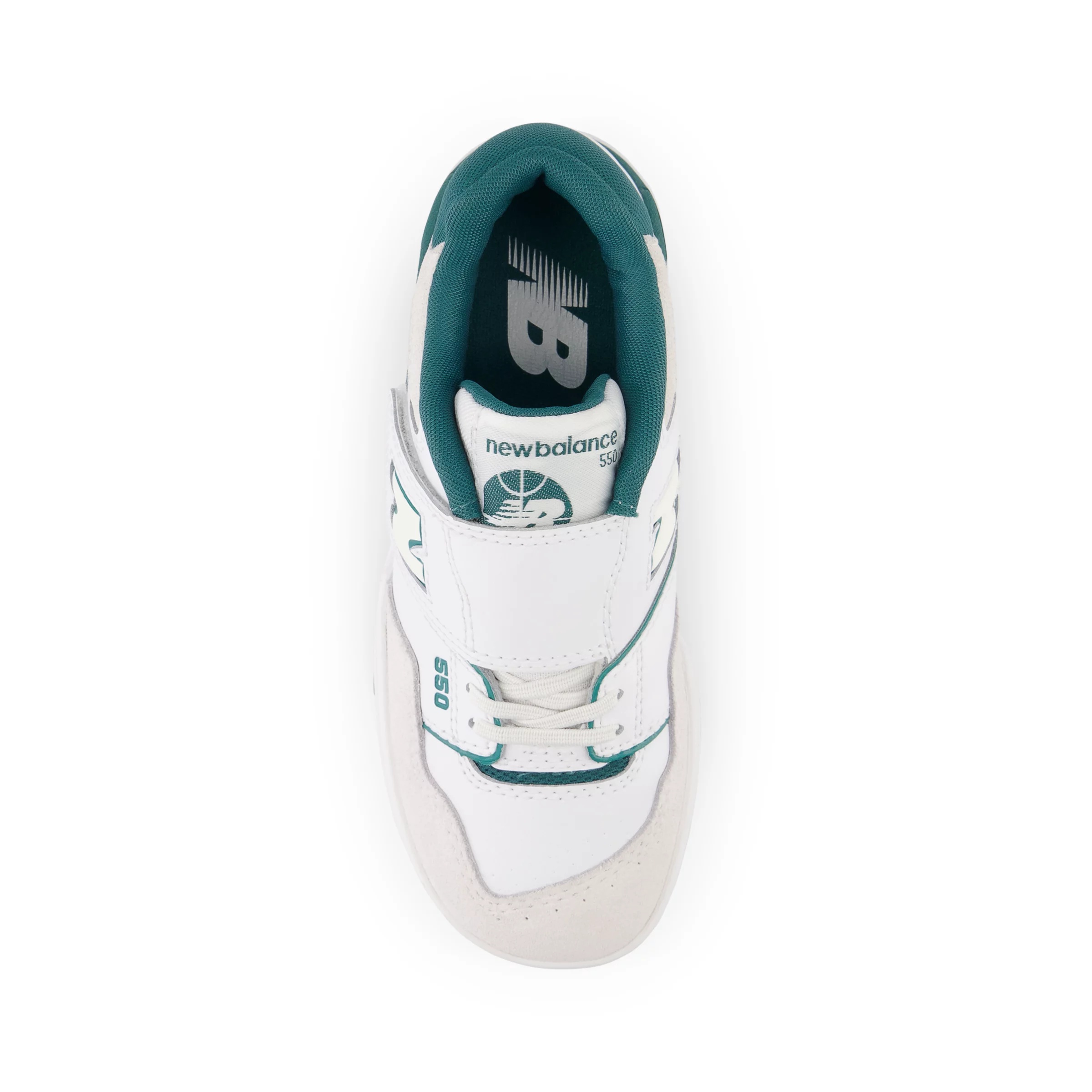 550 Bungee Lace with Top Strap White con vintage teal