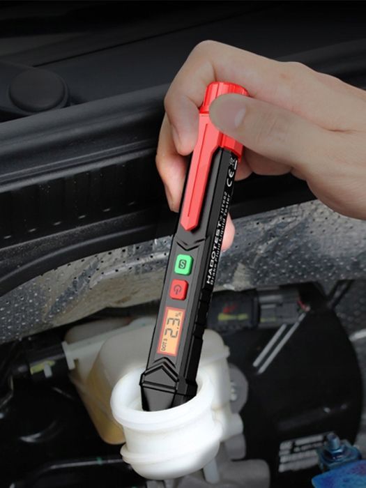 Brake Fluid Tester, Concentration Meter 0-4% DOT3 DOT4 DOT5.1 + Batteries