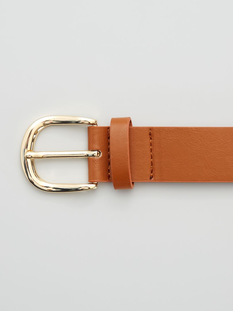 Eenvoudige effen riem - camelkleurig