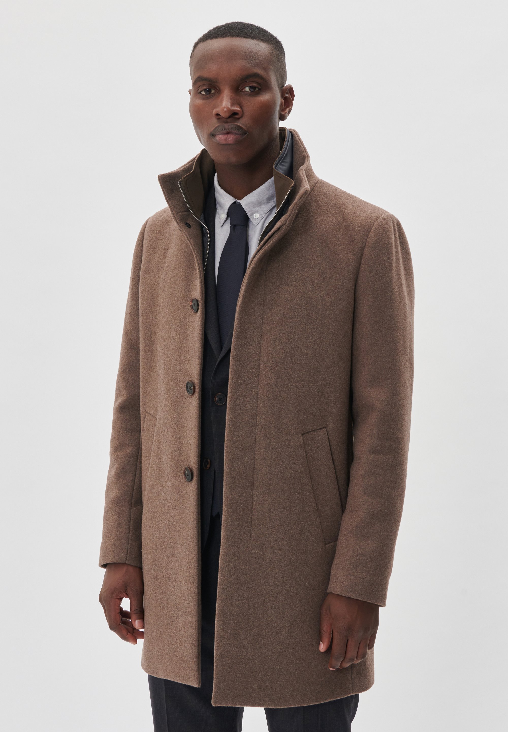 Matinique HARVEY - Īss mētelis - valriekstu krāsā