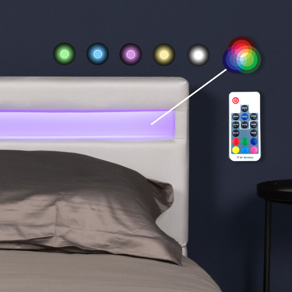 LED-seng ASTRO, hvit, 90 x 200 cm