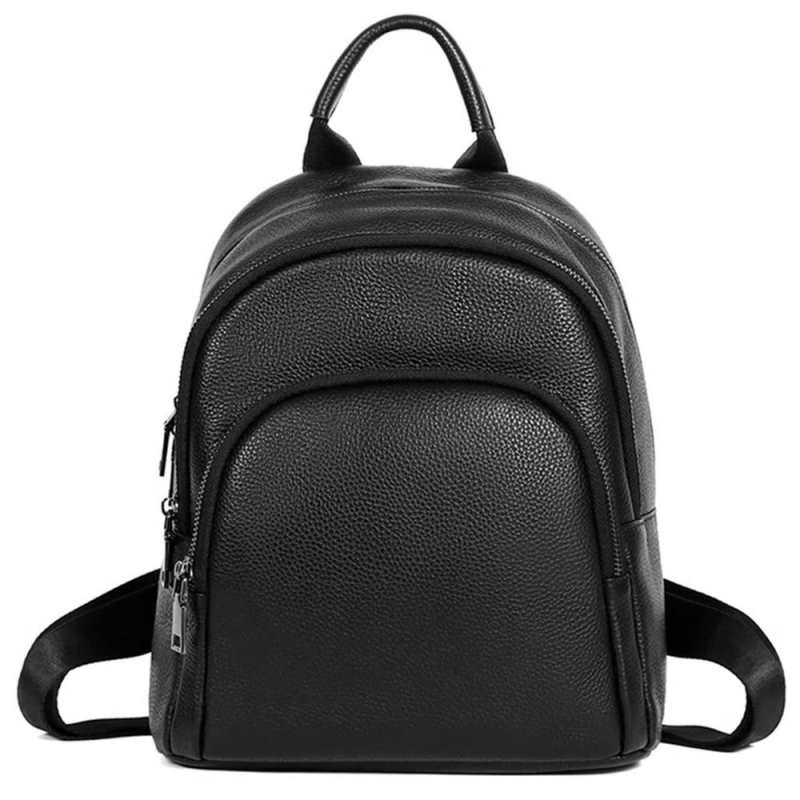 Sac à dos en cuir véritable pour femme, simple et tendance, idéal au quotidien. Grand sac de voyage de haute qualité, parfait pour l'école ou les trajets domicile-travail.