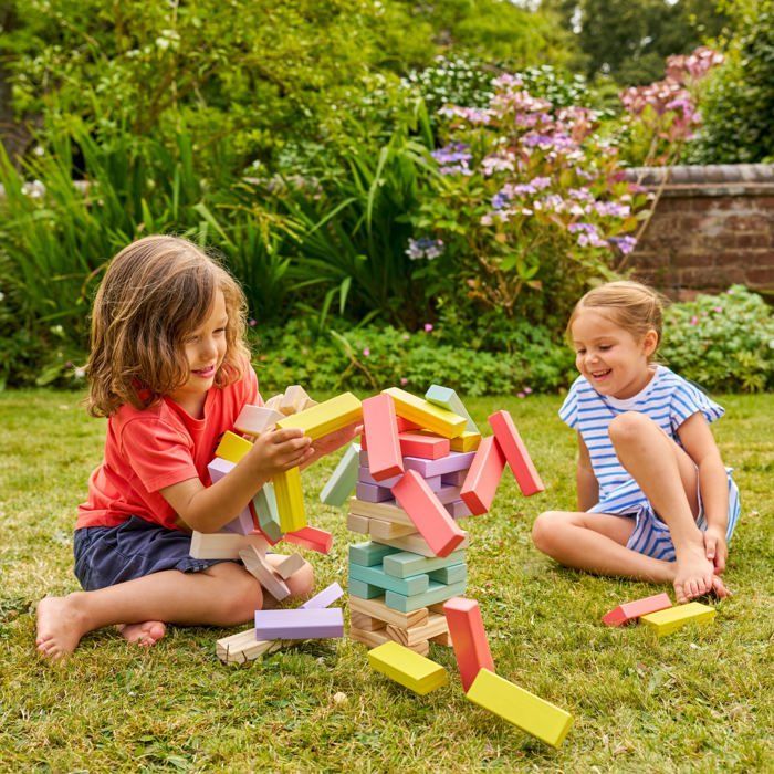 Set di costruzioni - Certificato FSC - Torre in legno - Multicolore - Per bambini dai 3 anni in su - Unisex