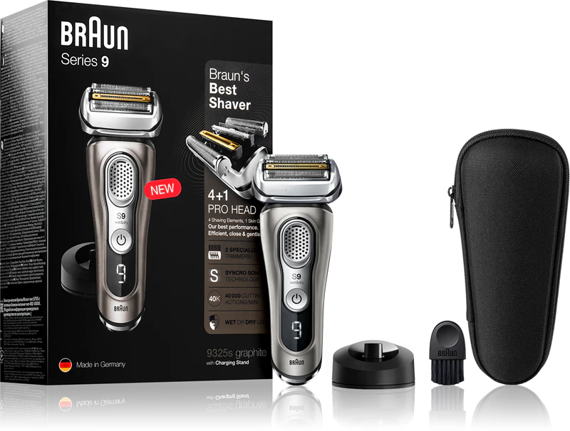 Braun Series 9 9325s Grafite com Suporte de Carregamento golarka foliowa