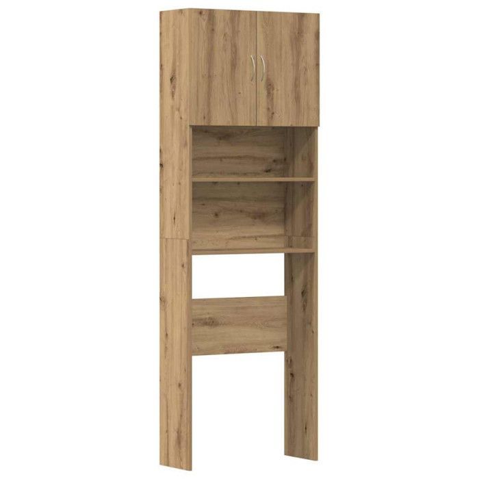 Mobile per lavatrice in legno di quercia, realizzato a mano.