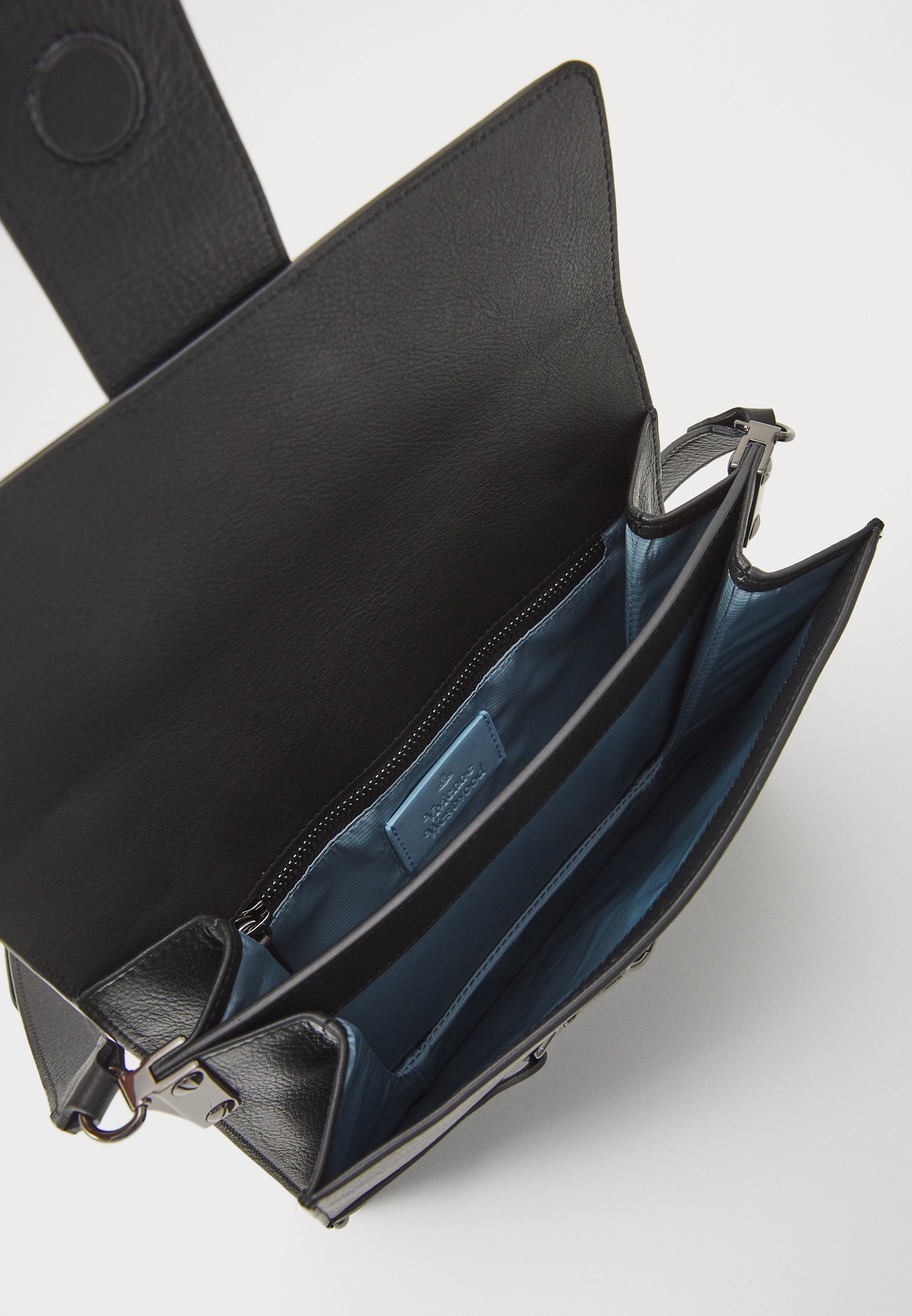 Vivienne Westwood BELLA FLAP UNISEX - Crossbodytas - zwart/antraciet