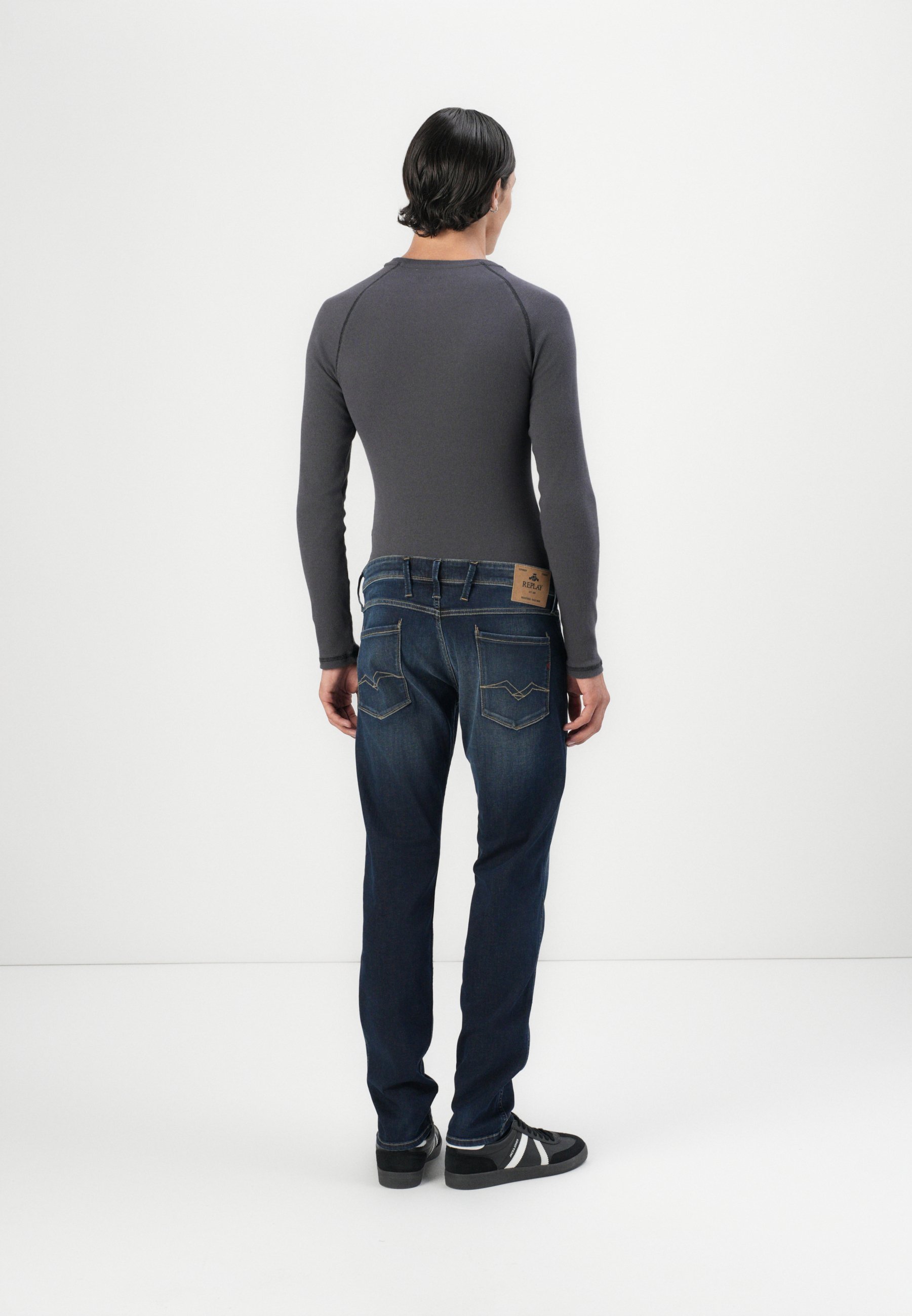 Pantalon Replay ANBASS - Jean slim - bleu foncé