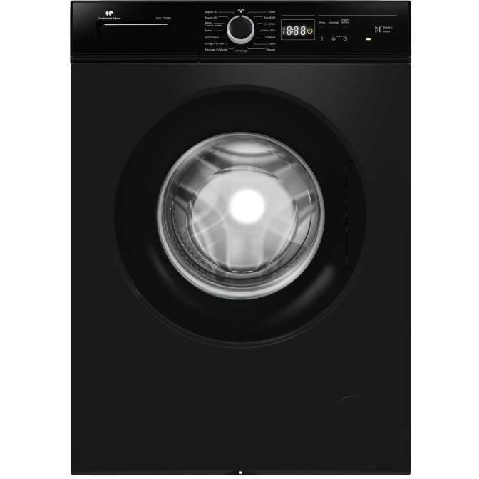 Front-loading washing machine - Freestanding - CONTINENTAL EDISON - CELL712IBP - 7 kg - Induction - 60 cm - 1200 rpm - Matte black