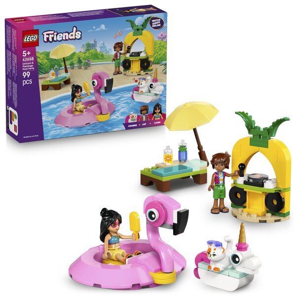 LEGO Friends 42658 Zabava na bazenu s flamingom i jednorogom
